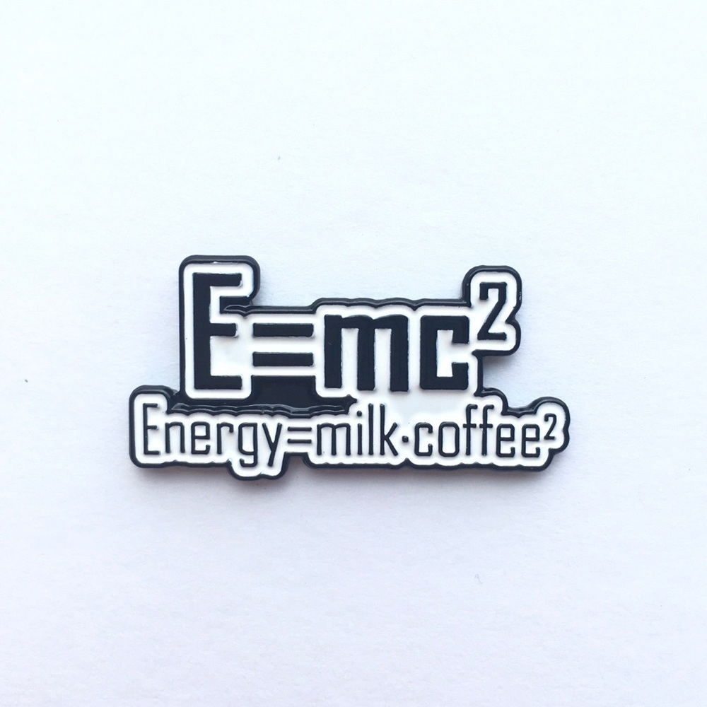 🆕 Funny Energy=milk.coffee2 Enamel Pin Brooch - Picture 5 of 7